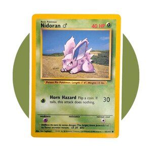 Base Set Pokemon Vintage Card (B04): Nidoran 55/102